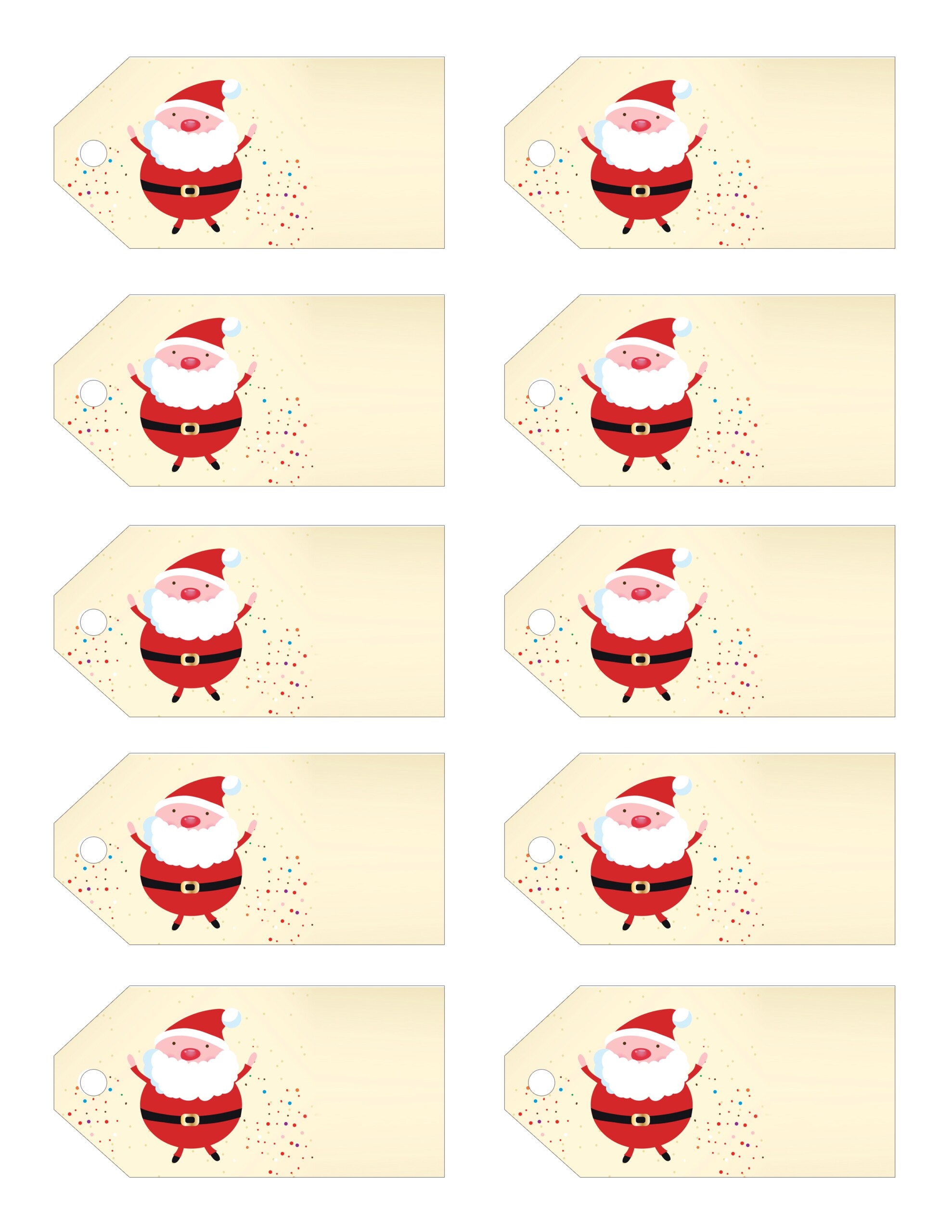 10 Creative Printable Santa Gift Tags Free