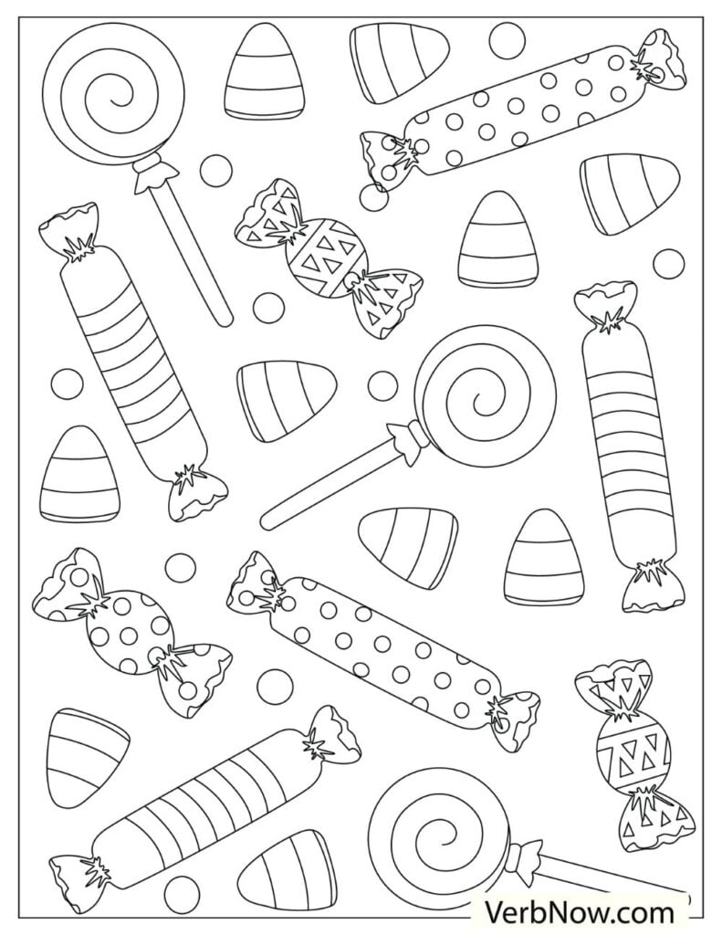 10 Free Printable Candy Coloring Pages For Kids Coloring Craze