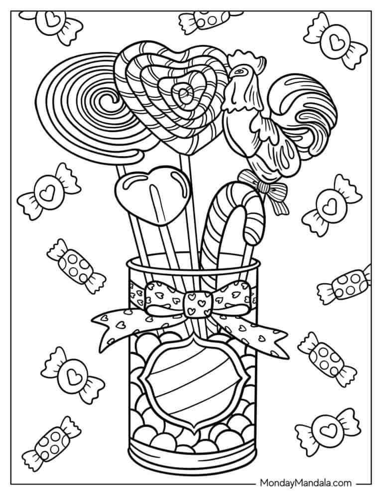 10 Free Printable Candy Coloring Pages For Kids Coloring Craze
