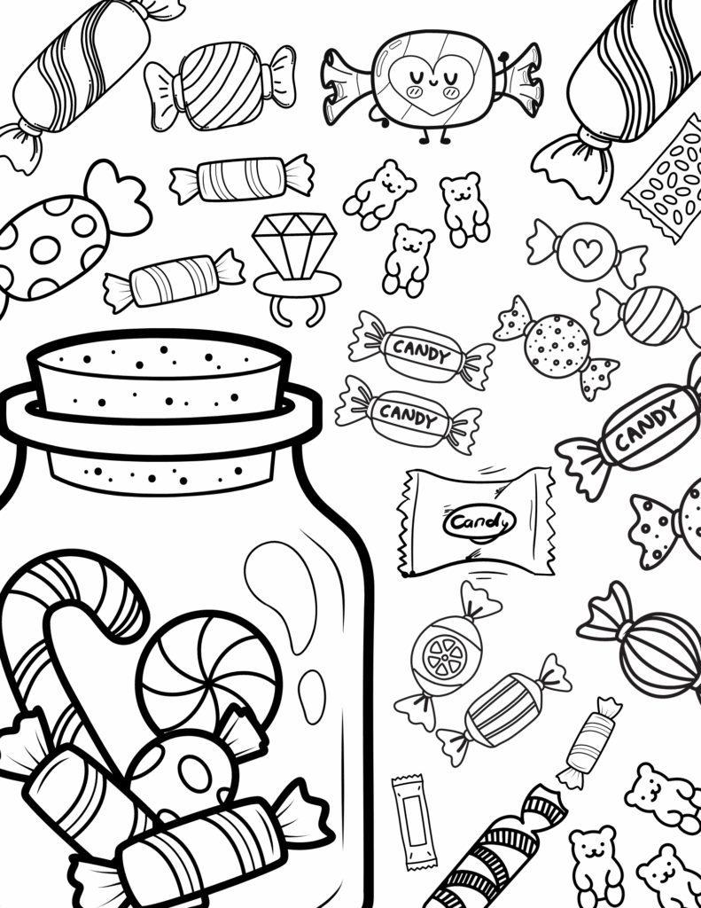 10 Free Printable Candy Coloring Pages For Kids Coloring Craze