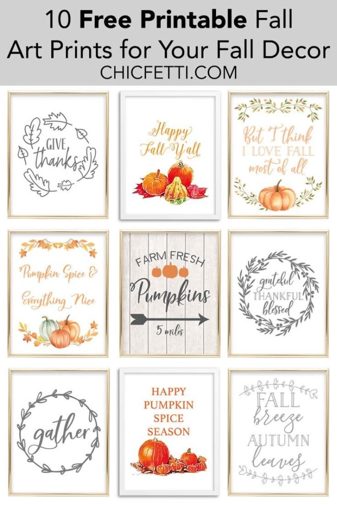 10 Free Printable Fall Art Prints For Your Fall Decor Click To See Them