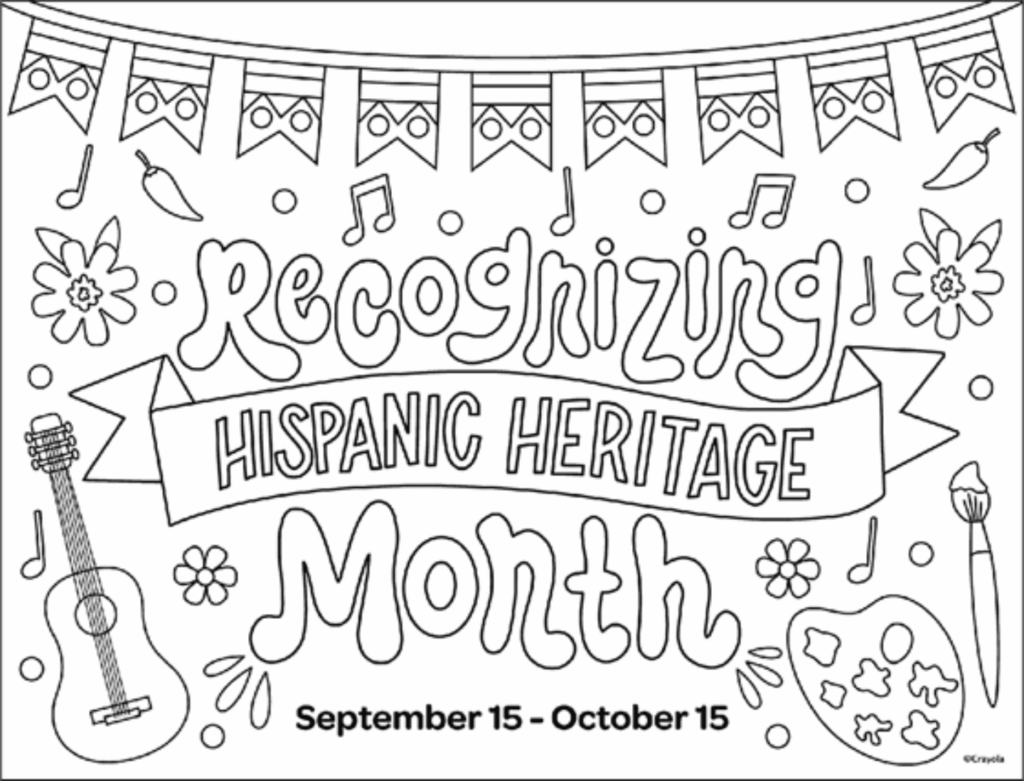 10 Hispanic Heritage Month Coloring Pages Motherly