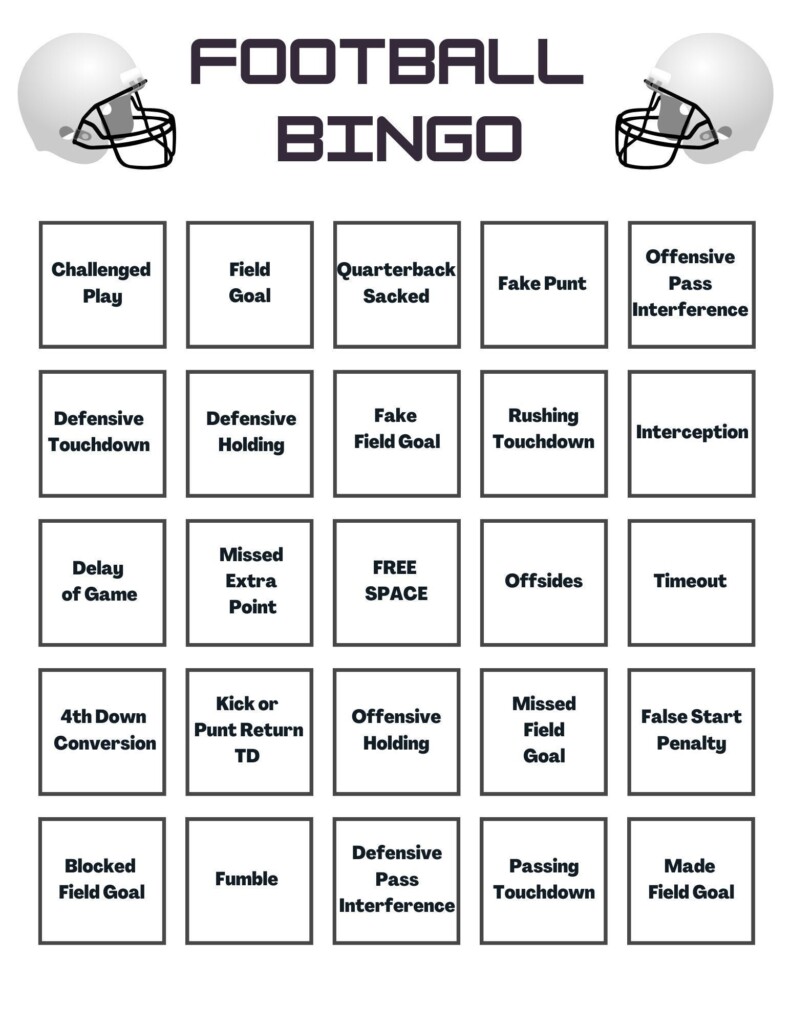 10 Printable Football Bingo Cards Super Bowl Party Football Party 