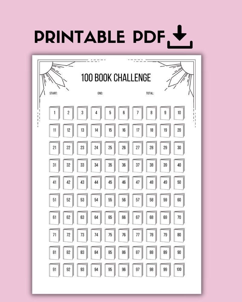 100 Book Challenge Printable Free Printable Word Searches