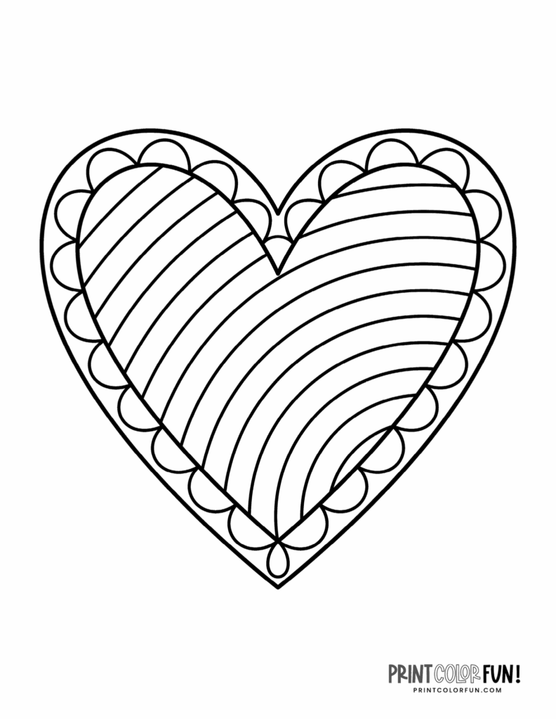 100 Printable Heart Coloring Pages A Huge Collection Of Hearts For 