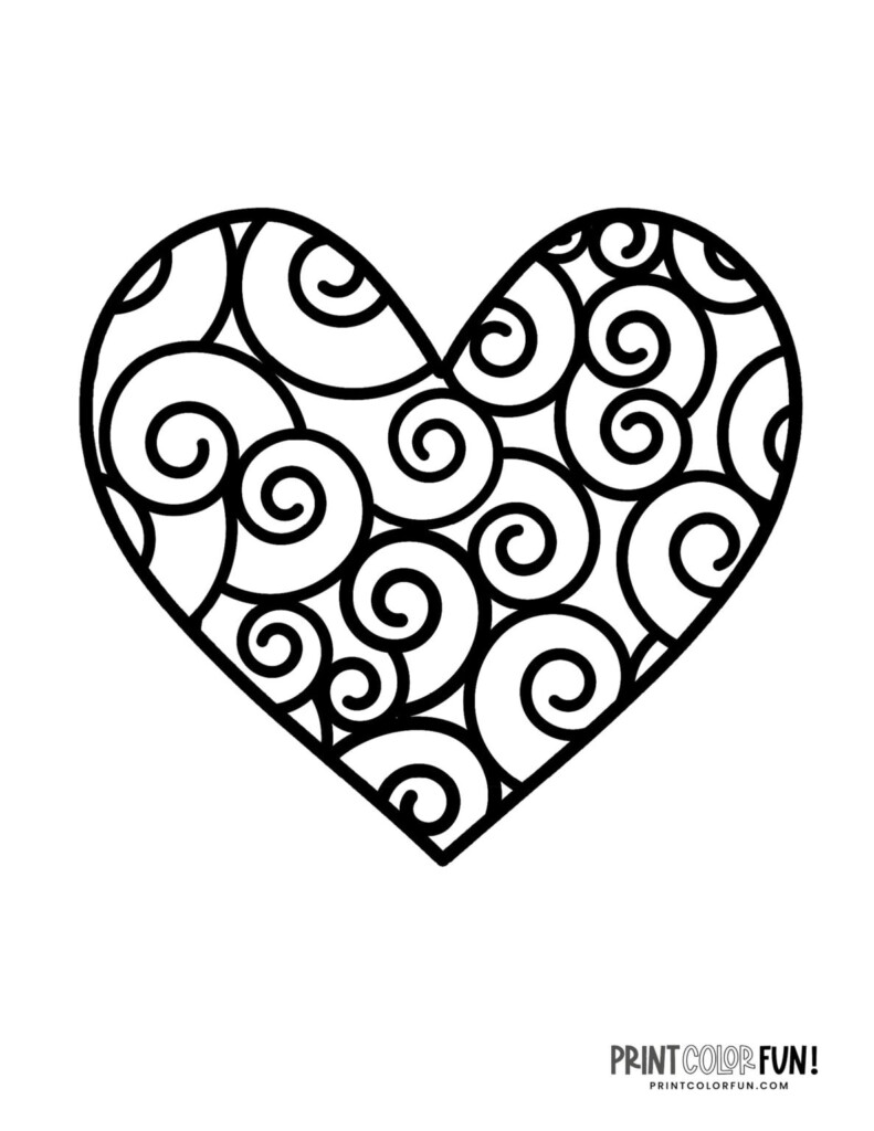 100 Printable Heart Coloring Pages A Huge Collection Of Hearts For 