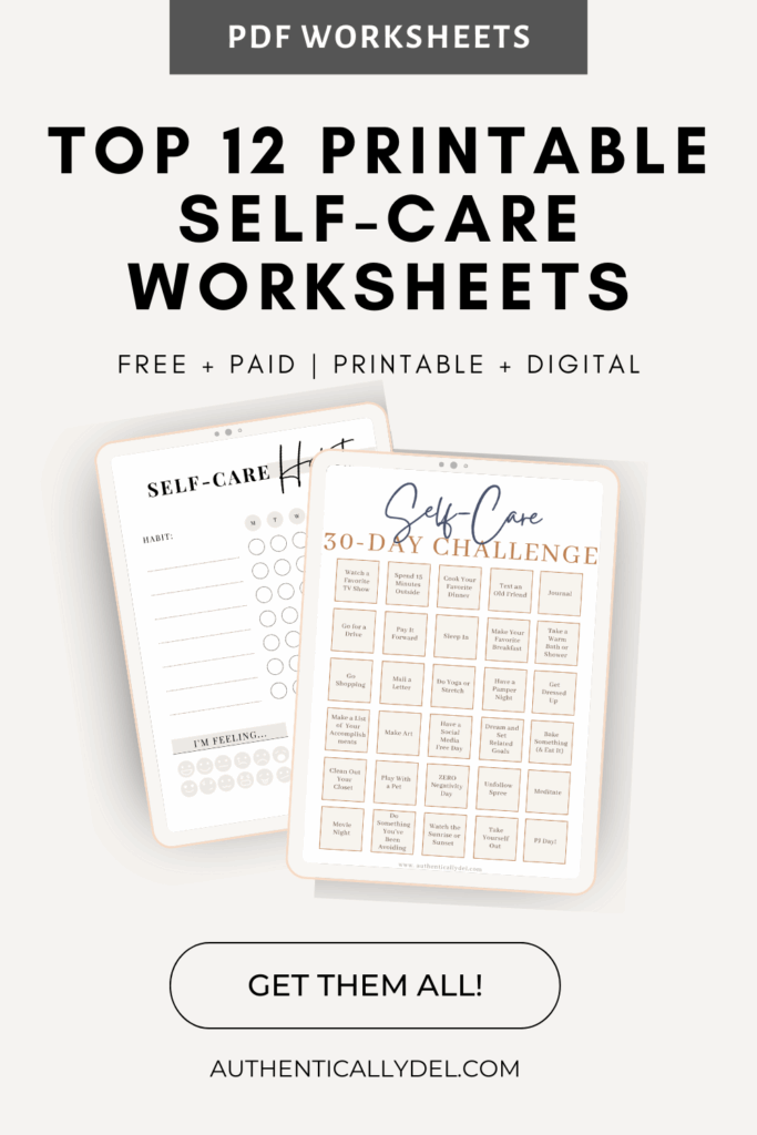 12 Best Printable Self Care Worksheets For All Ages Authentically Del