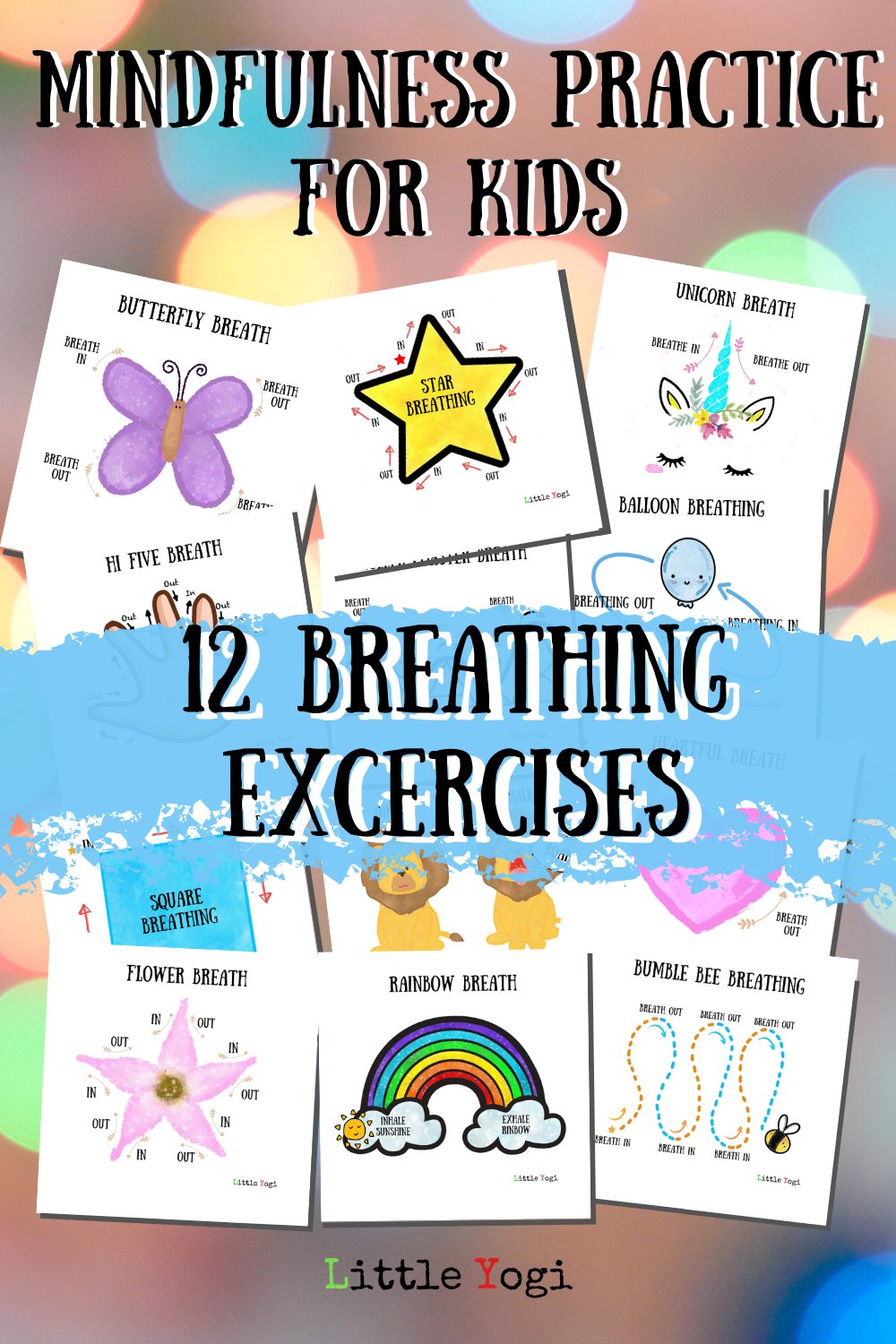 12 Breathing Exercises For Kids Printable PDF Yoga Kids Etsy