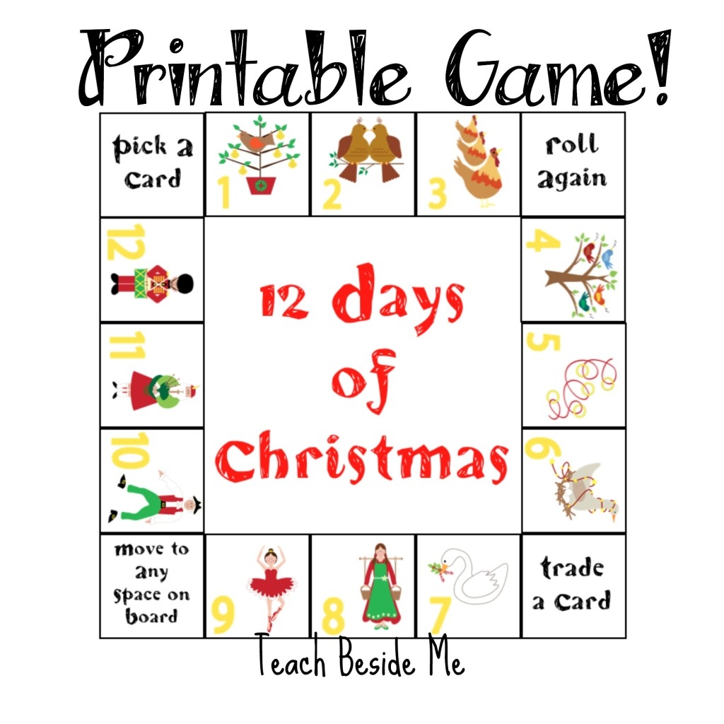 12 Days Of Christmas Printables Editable