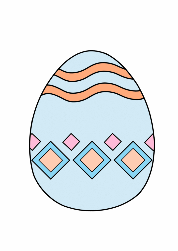 12 Free Printable Colored Easter Eggs