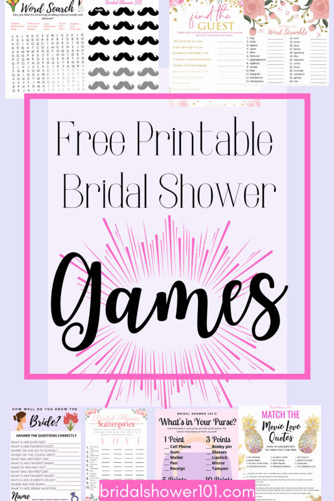 17 Free Printable Bridal Shower Games Printable Bridal Shower Games 
