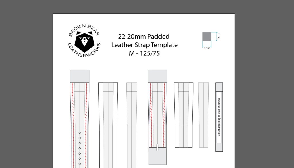 18 Printable Watch Strap Templates 18 20 22mm 3 Sizes Etsy
