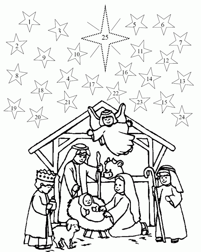 20 Free Christmas Advent Coloring Pages To Print