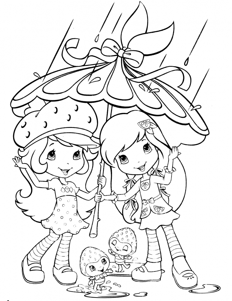 20 Free Printable Strawberry Shortcake Coloring Pages 