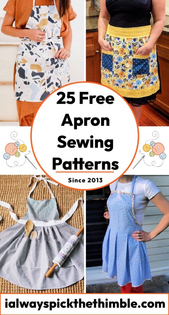 25 Easy And Free Apron Patterns To Sew PDF Pattern 
