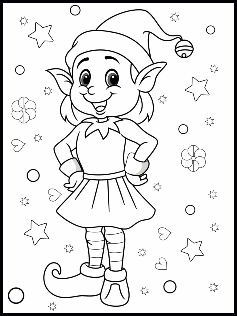 25 Elf Coloring Pages Cute Printable Sheets 25 Elf Coloring Pages 