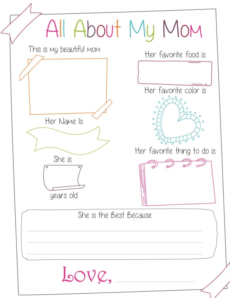3 Free quot All About My Mom quot Printables