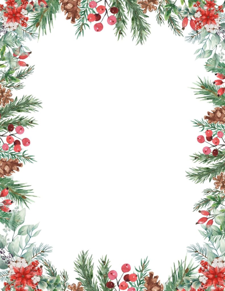 30 Free Printable Christmas Border Printable Templates The 