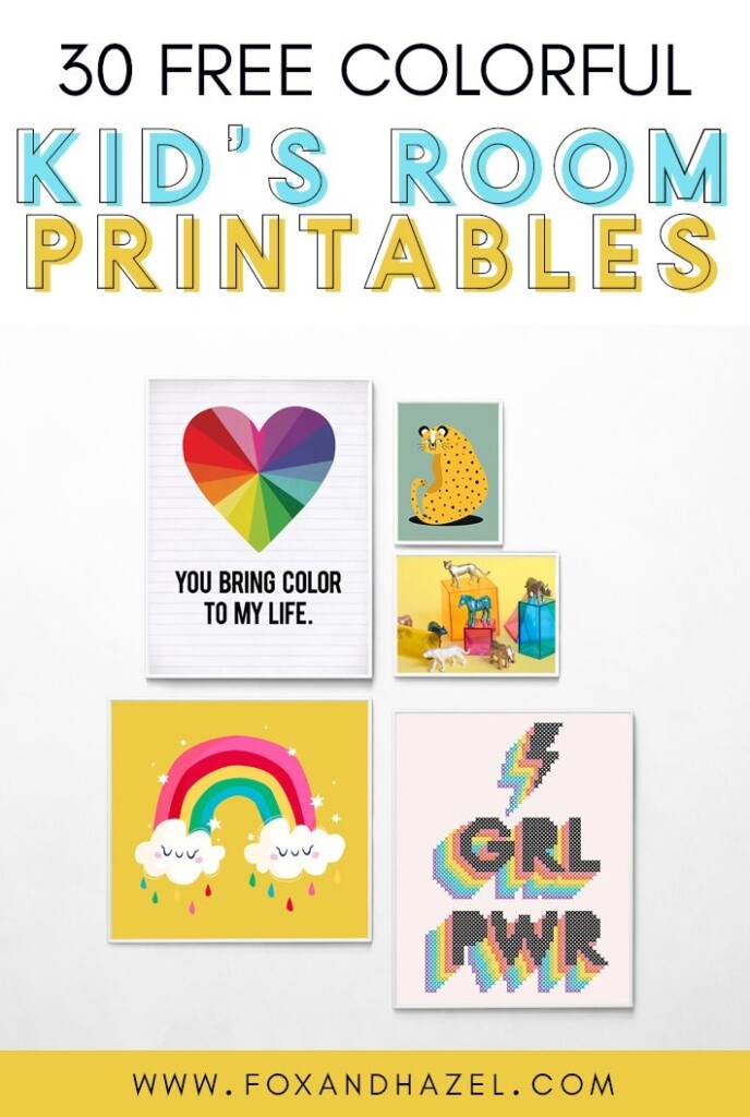 30 Free Printable Wall Art For Kids Fox Hazel Free Art Designs