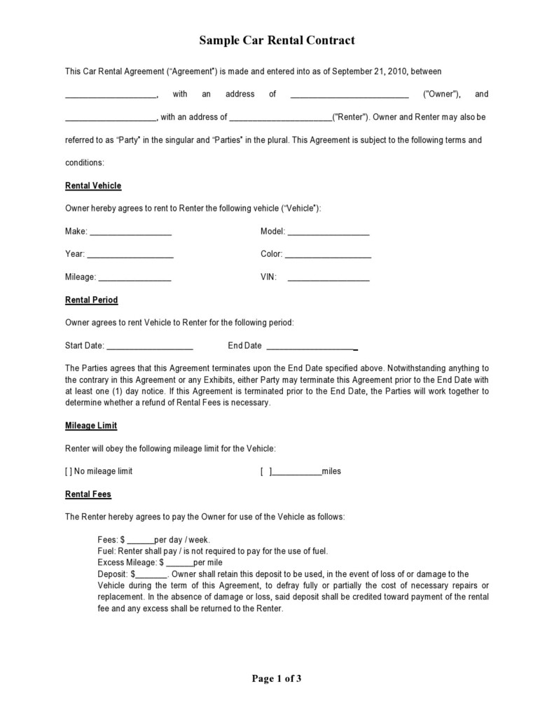 30 Free Rent To Own Contracts Templates TemplateLab