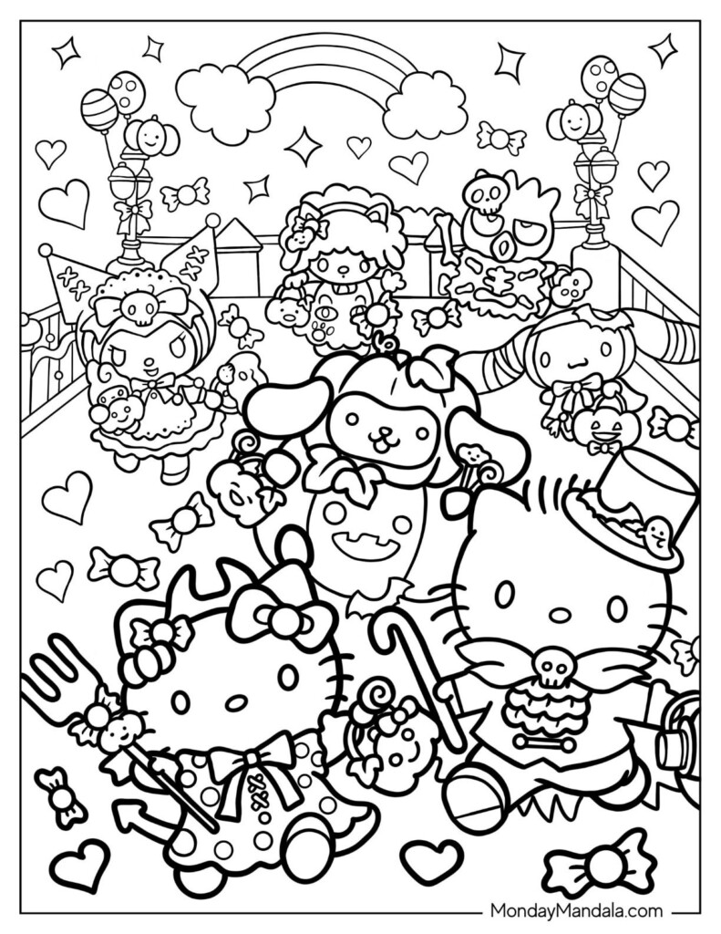 30 Sanrio Coloring Pages Free PDF Printables Hello Kitty Colouring 