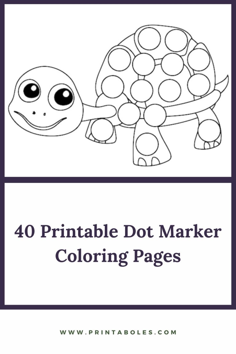 40 Free Printable Dot Marker Coloring Pages Printaboles