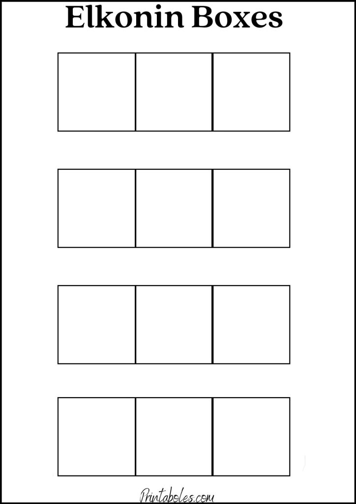 40 Free Printable Elkonin Boxes Printaboles