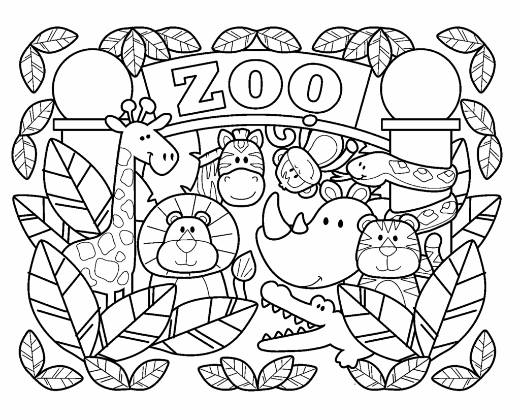 40 Zoo Coloring Pages Free Printable For Kids And Adults