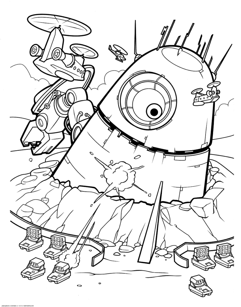 44 Monsters Vs Aliens Coloring Pages Free Printable For Kids And Adults