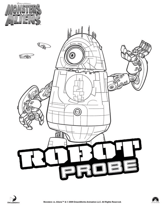 44 Monsters Vs Aliens Coloring Pages Free Printable For Kids And Adults