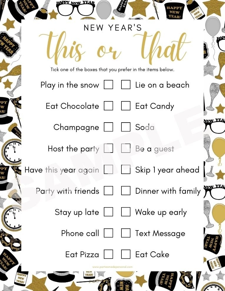 45 New Years Eve Games Free Printables For 2024 Parties Made Personal