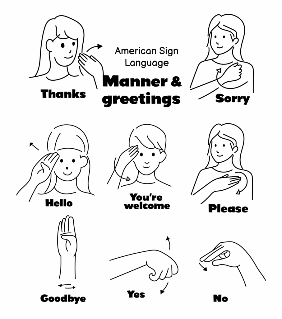 5 Best Printable American Sign Language Words PDF For Free At Printablee