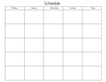 5 Day Calendar Template By Twisted Palette Illustrations TPT