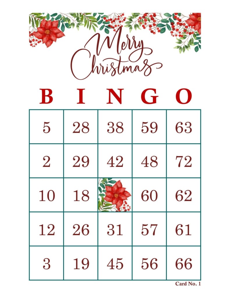 500 Christmas Bingo Cards Pdf Download 1 And 2 Per Page Instant 