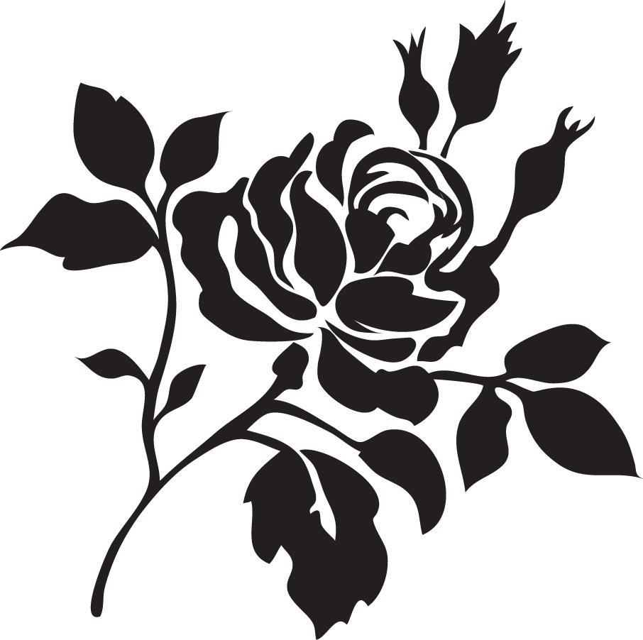 9 Best Images Of Free Printable Rose Stencils Free Printable Rose 