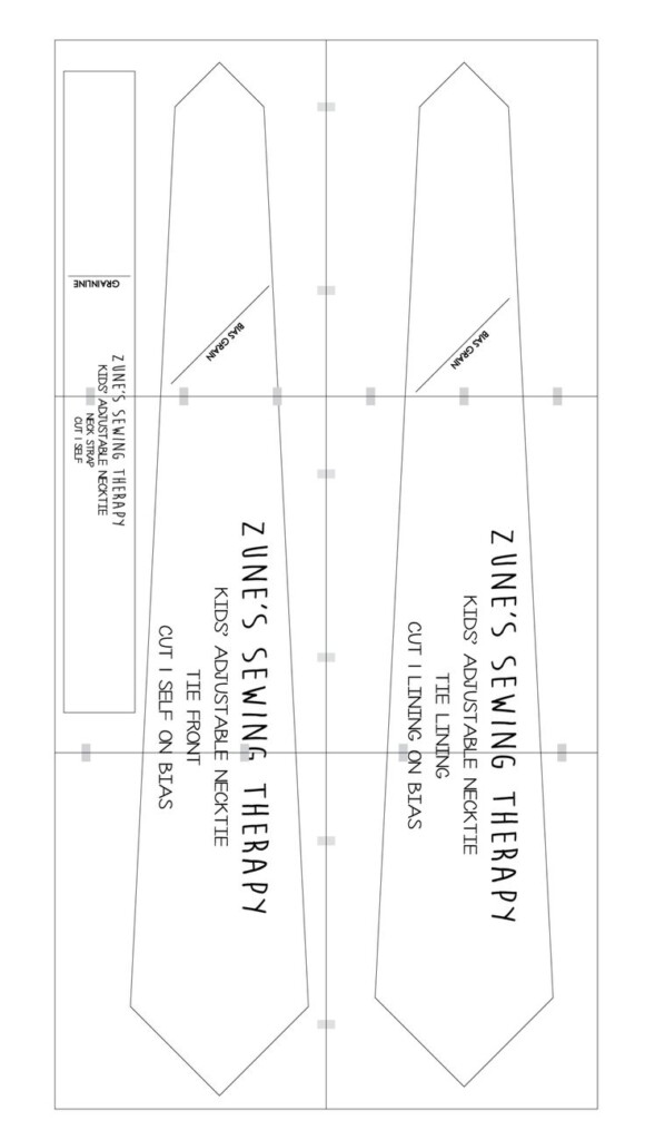 Adjustable Necktie Tutorial Free Pattern Necktie Pattern Boy Tie 