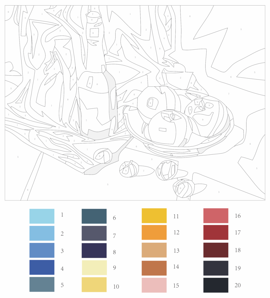 Adult Paint By Numbers 20 Free PDF Printables Printablee