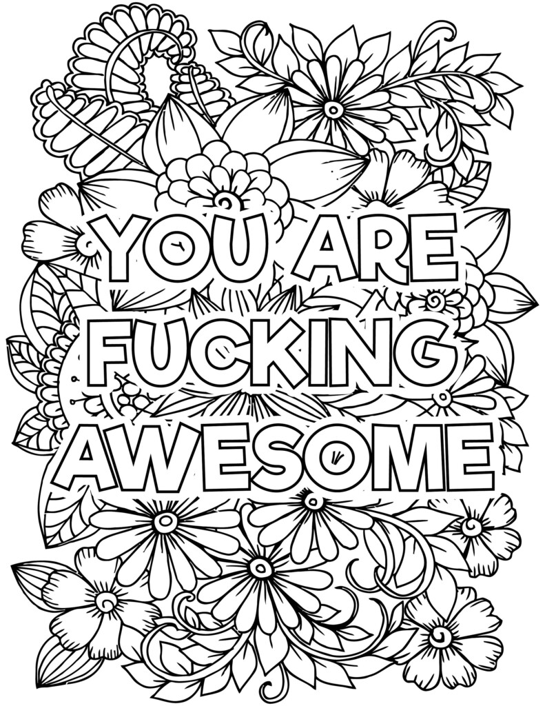 Adult Swear Word Coloring Pages Adult Coloring Book With Swear Words 