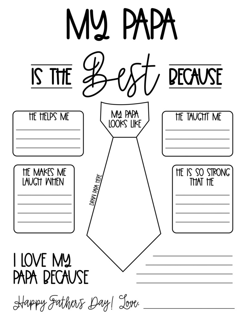 All About Papa Free Printable For More Similar Fathers Day Templates 