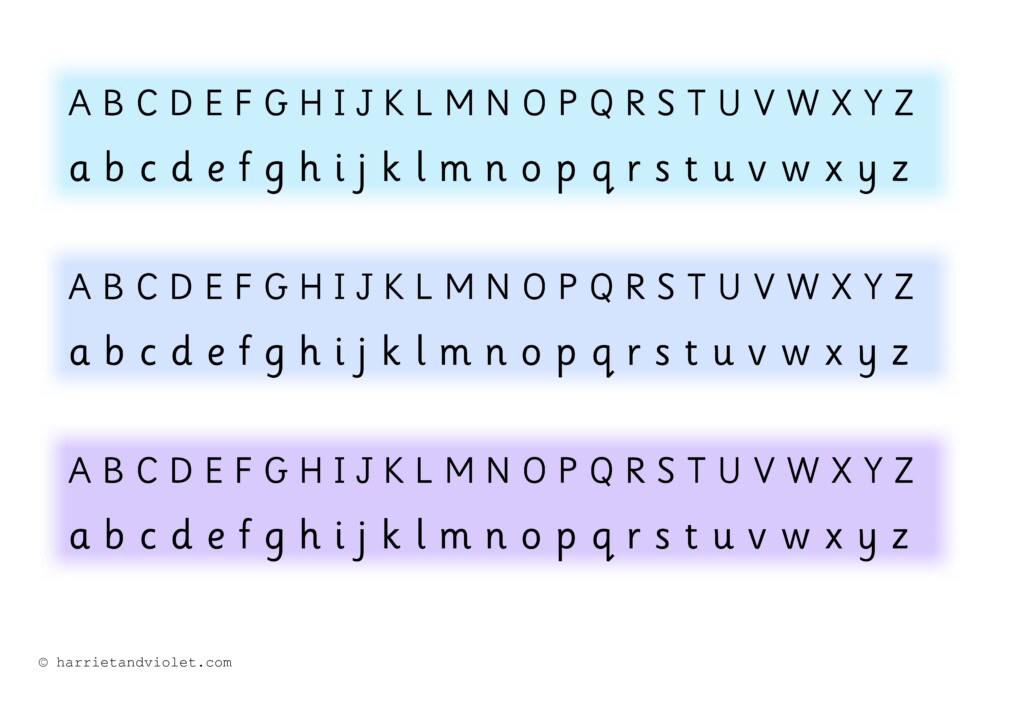 Alphabet Strip For Desk Printable Free