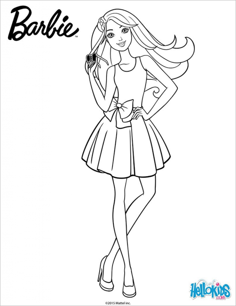 Barbie Printables Free Coloring Pages