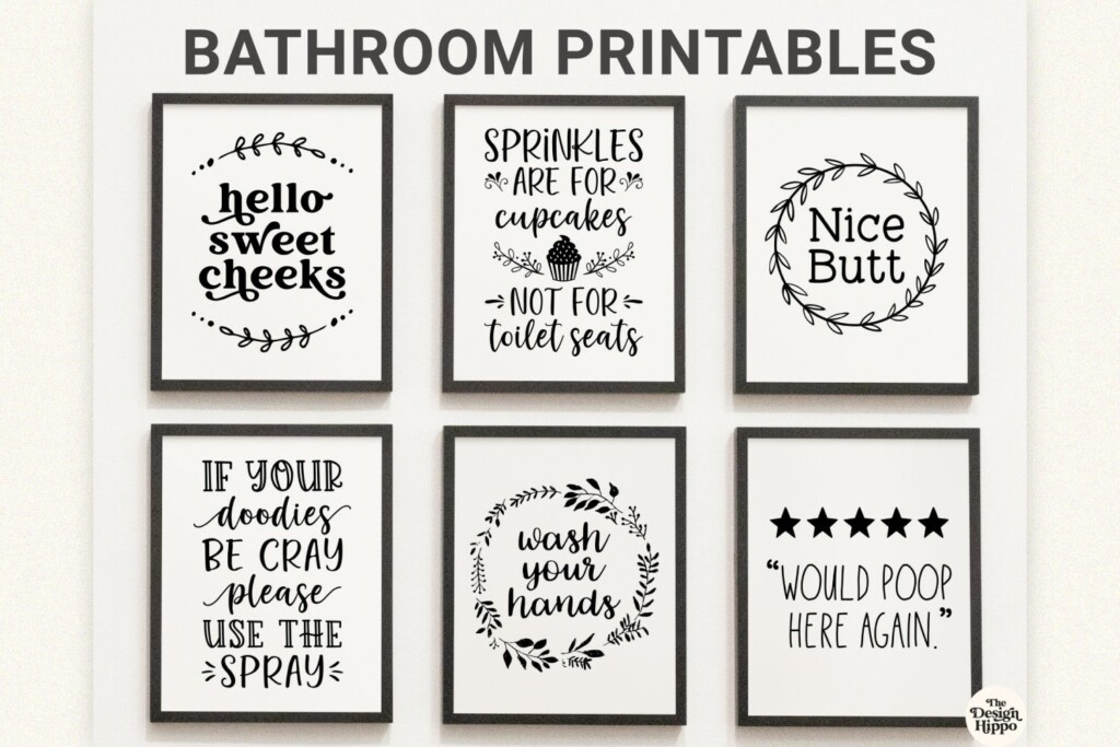 Bathroom Wall Decor Printable Wall Art Art Collectibles Prints Etna 