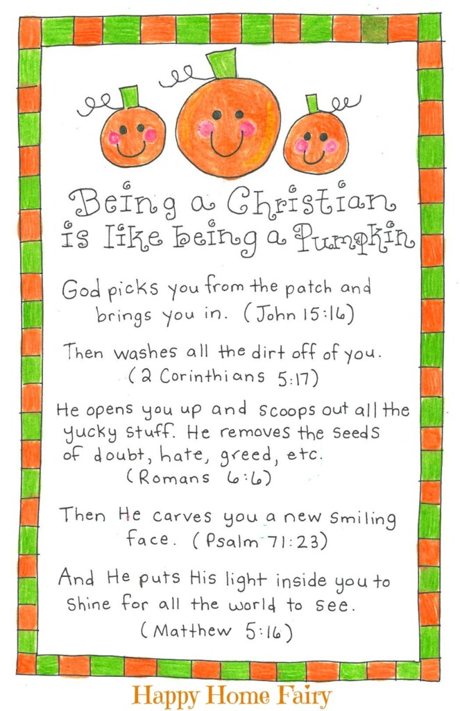 Being A Christian Is Like Being A Pumpkin FREE Printable Happy 