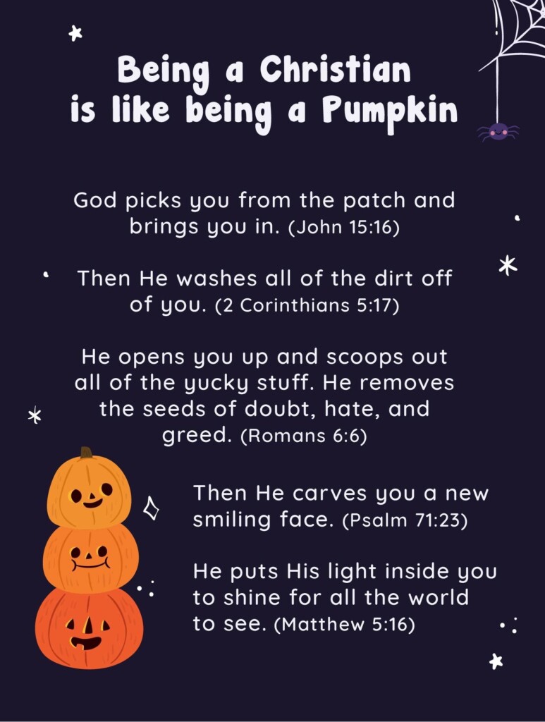 Being A Christian Is Like Being A Pumpkin Printable Christian 
