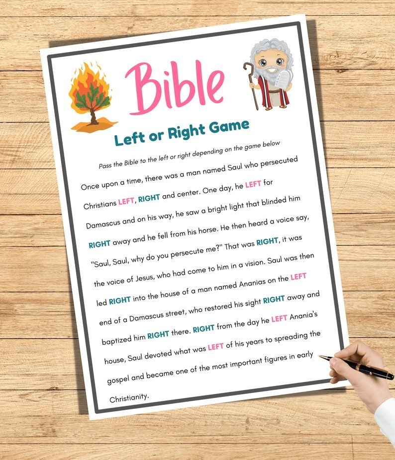 Bible Games Left Or Right Bible Game Womens Ministry Games Bible 