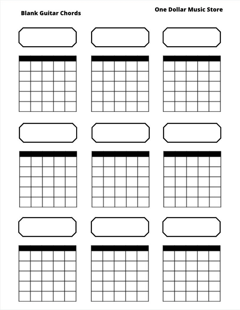 Blank Guitar Chord Chart Pdf