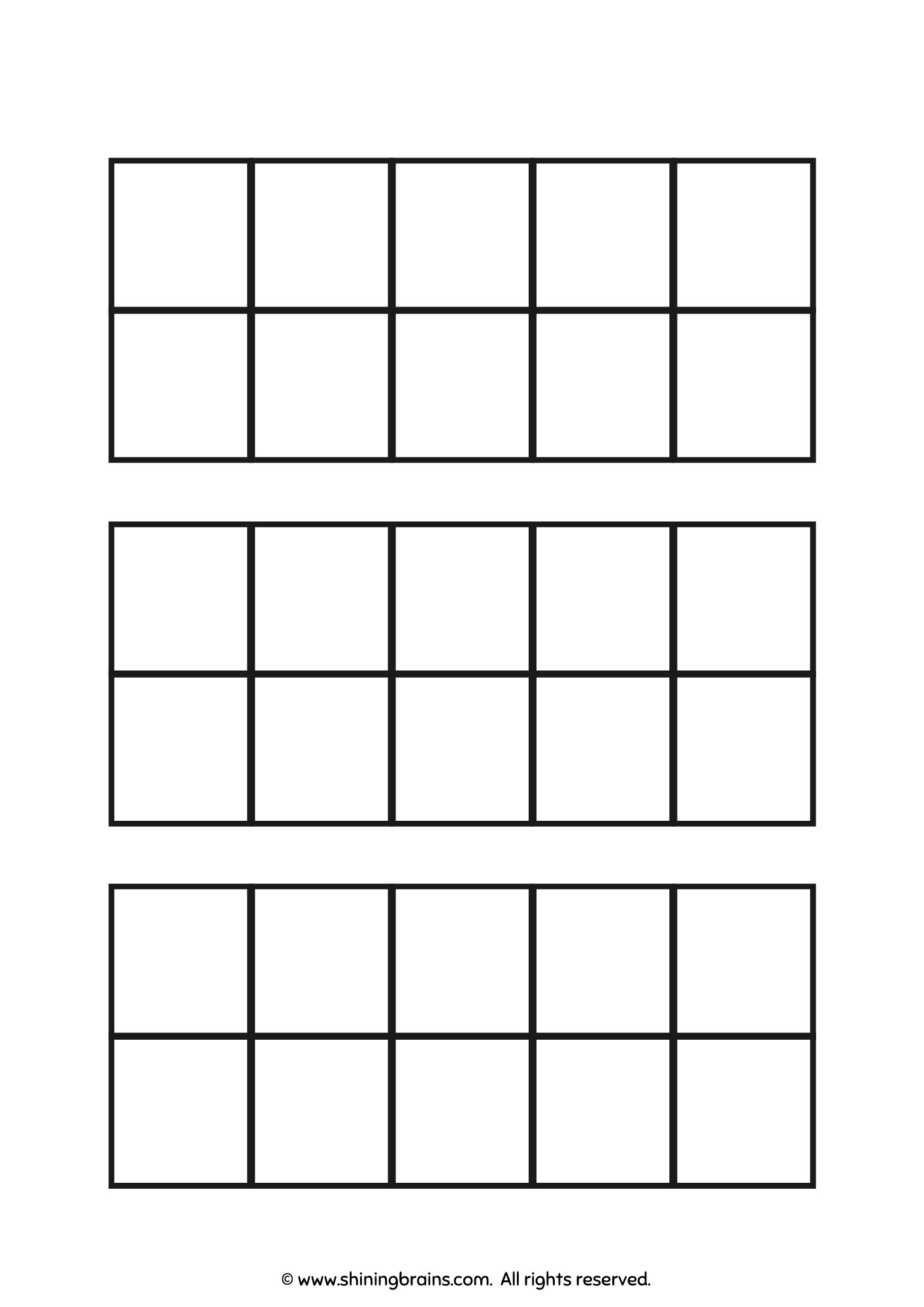 Blank Ten Frame Free Worksheets And Printables Shining Brains