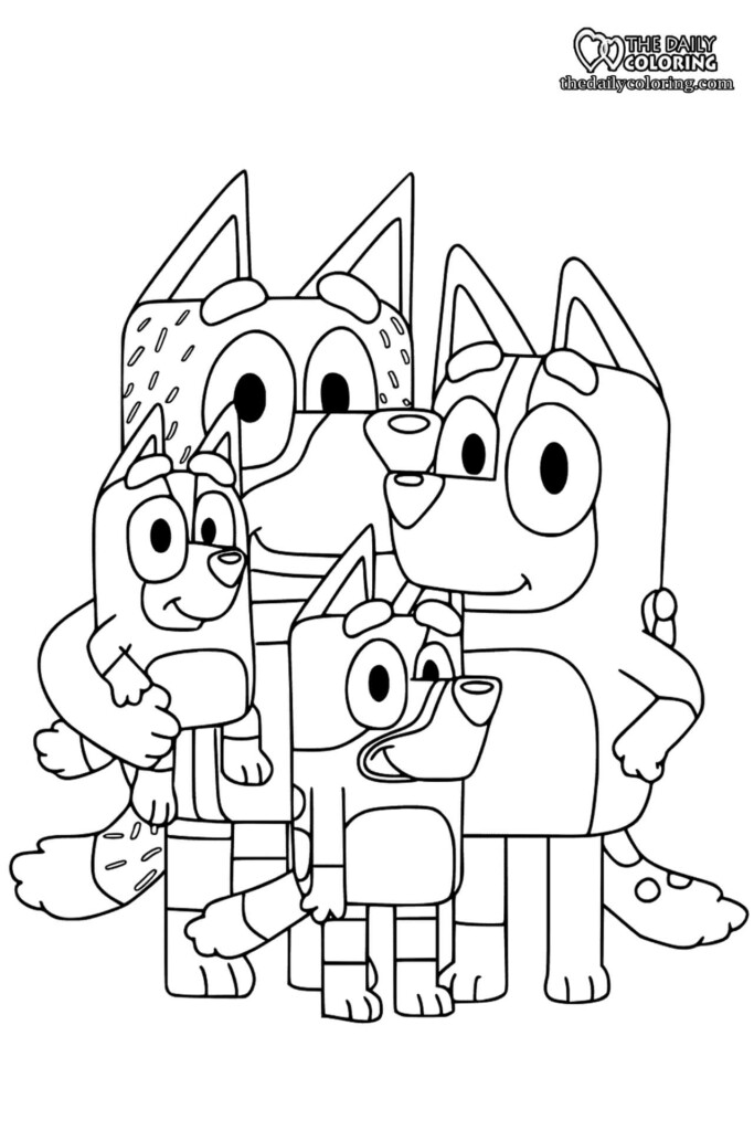 Bluey Coloring Sketch Coloring Page