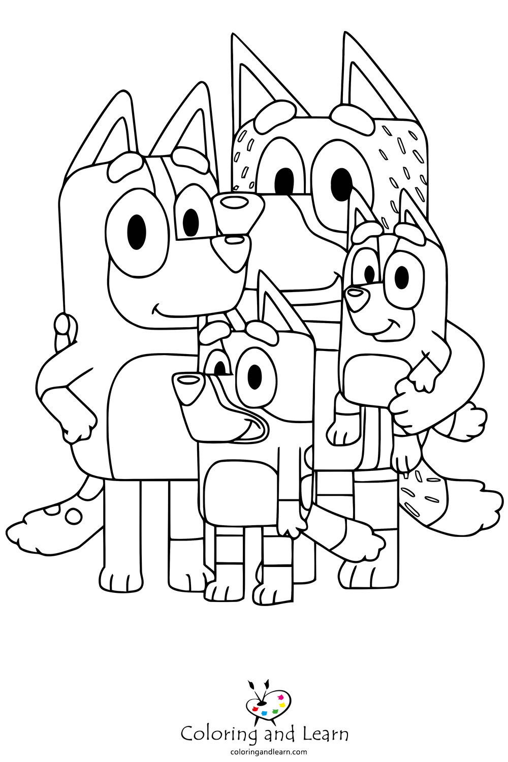Bluey Printable Coloring Page Printable Sight Words List