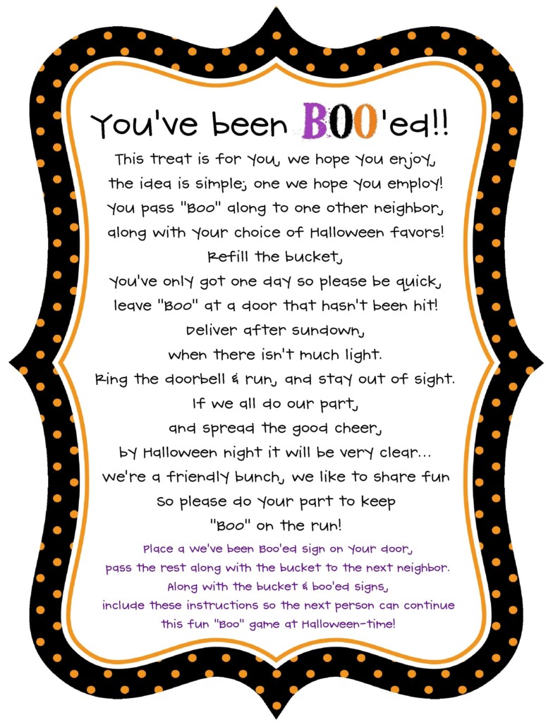 Boo Poem Printable